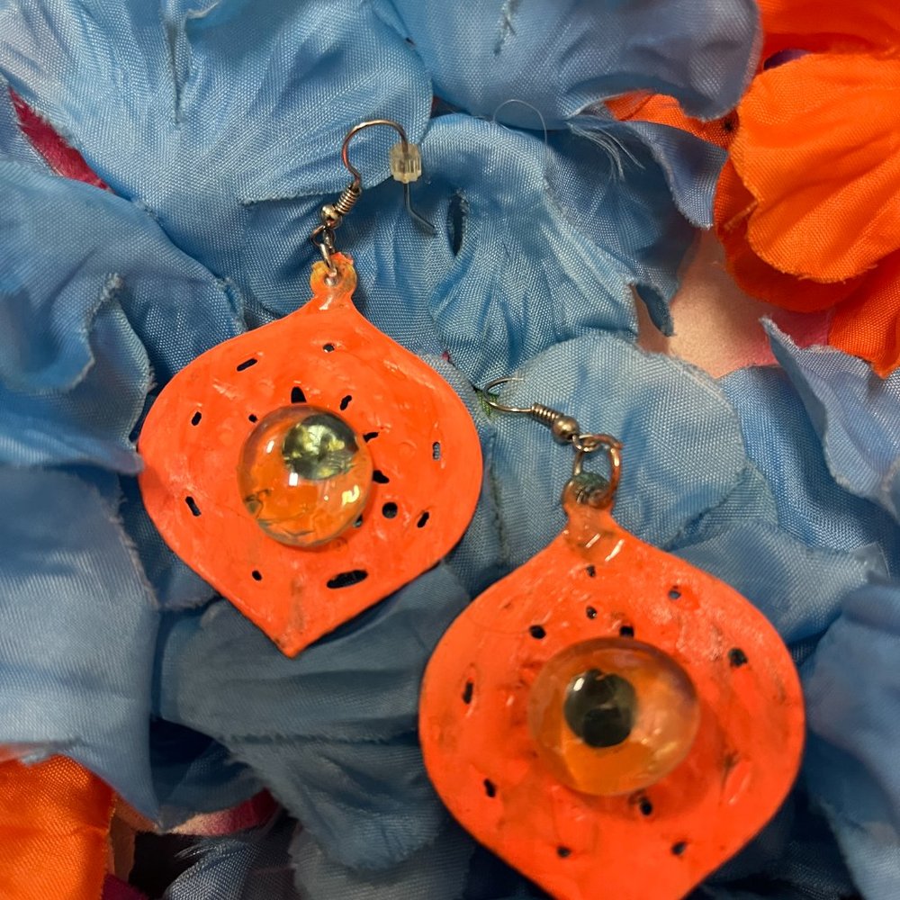 Orange Earrings - image 3